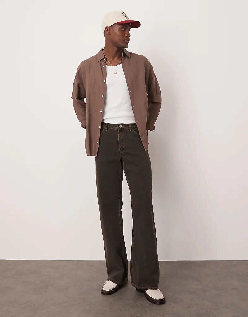 Широкие джинсы-клеш ASOS DESIGN коричневого цвета
Широкие джинсы-клеш ASOS DESIGN коричневого цвета