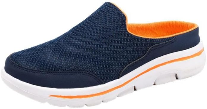 Мужские шлепанцы LLTMALL на спине из сетки, сандалии для прогулок, удобные садовые сабо, синий/оранжевый
Мужские шлепанцы LLTMALL на спине из сетки, сандалии для прогулок, удобные садовые сабо, синий/оранжевый