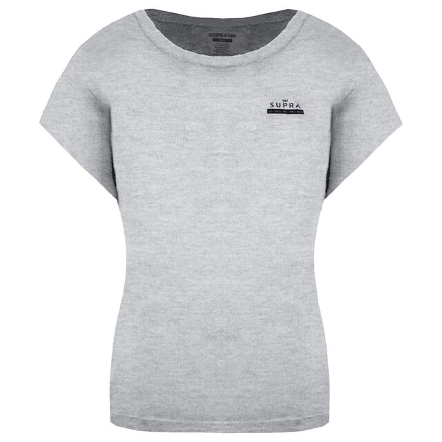 Серая женская международная футболка с короткими рукавами и круглым вырезом 192223 020 Supra, серый