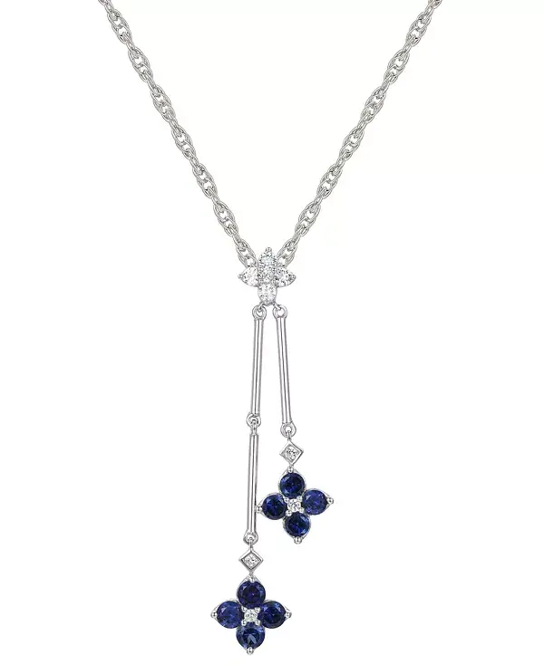 Ожерелье-Лариат длиной 18 дюймов с рубинами (3/4 карата tw) и бриллиантами (1/8 карата tw) в виде двух цветков из стерлингового серебра (также с сапфирами и изумрудами) Macy'S, sapphire
Ожерелье-Лариат длиной 18 дюймов с рубинами (3/4 карата tw) и бриллиантами (1/8 карата tw) в виде двух цветков из стерлингового серебра (также с сапфирами и изумрудами) Macy'S, sapphire