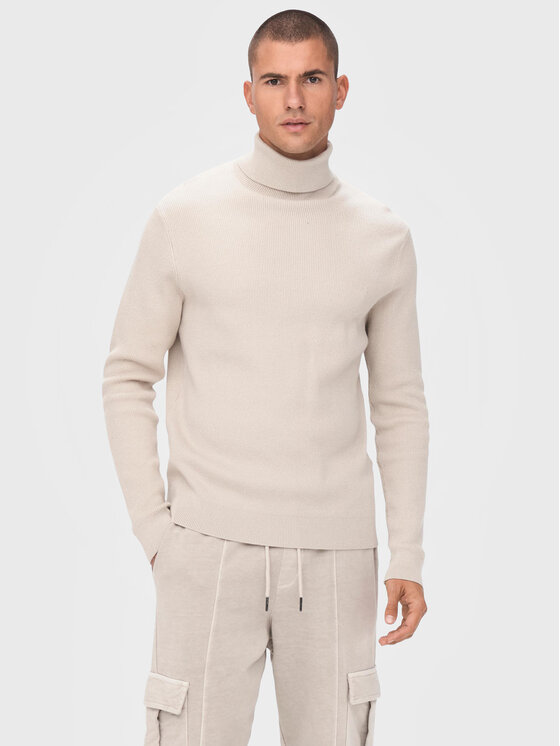 Свитер с высоким воротником обычного кроя Only & Sons, бежевый
Свитер с высоким воротником обычного кроя Only & Sons, бежевый