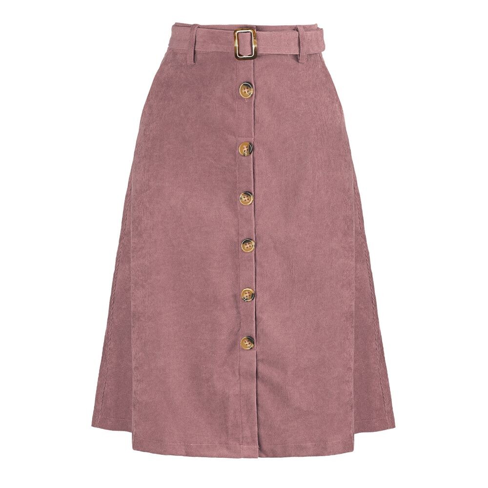 Женские юбки-миди с высокой талией, вельветовая юбка трапециевидной формы на пуговицах спереди с поясом ALLEGRA K, розовый
Женские юбки-миди с высокой талией, вельветовая юбка трапециевидной формы на пуговицах спереди с поясом ALLEGRA K, розовый