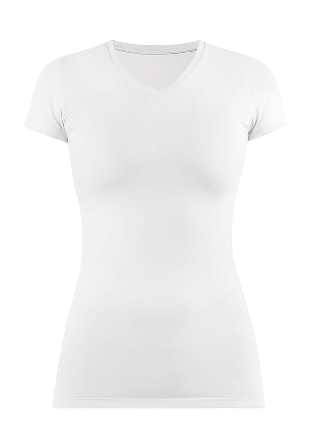 Футболка с V-образным вырезом облегающая фигуру Сиена Normani, белый
Футболка с V-образным вырезом облегающая фигуру Сиена Normani, белый
