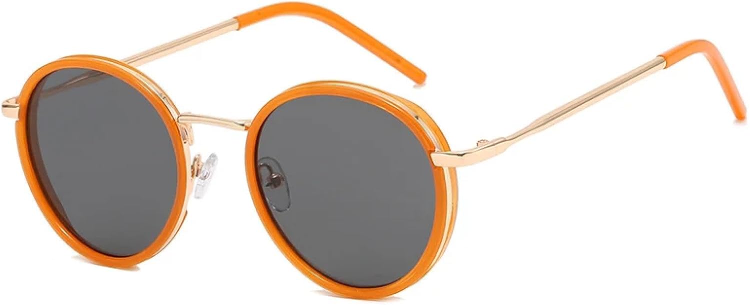 Модные солнцезащитные очки в круглой металлической оправе для женщин и мужчин, стильные очки для активного отдыха, поездок и путешествий, защита от УФ-излучения UV400 TKKTLLT, Orange Gray
Модные солнцезащитные очки в круглой металлической оправе для женщин и мужчин, стильные очки для активного отдыха, поездок и путешествий, защита от УФ-излучения UV400 TKKTLLT, Orange Gray