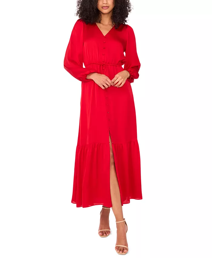 Женское макси-платье с застежкой на пуговицы и поясом на шнуровке 1.STATE, красный
Женское макси-платье с застежкой на пуговицы и поясом на шнуровке 1.STATE, красный