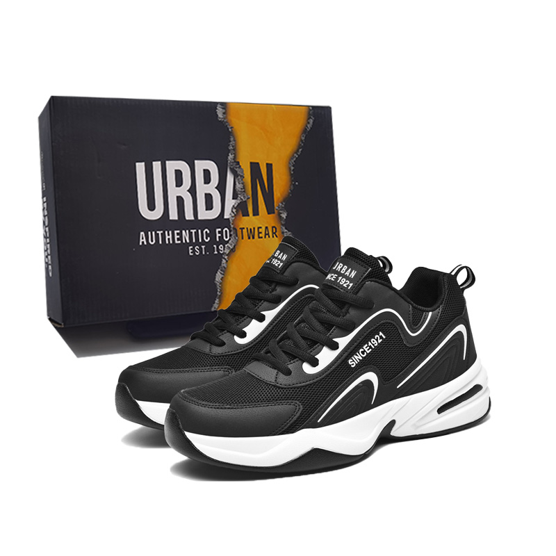 Нескользящие износостойкие низкие повседневные туфли для мужчин URBAN AUTHENTIC, Black White 
Нескользящие износостойкие низкие повседневные туфли для мужчин URBAN AUTHENTIC, Black White