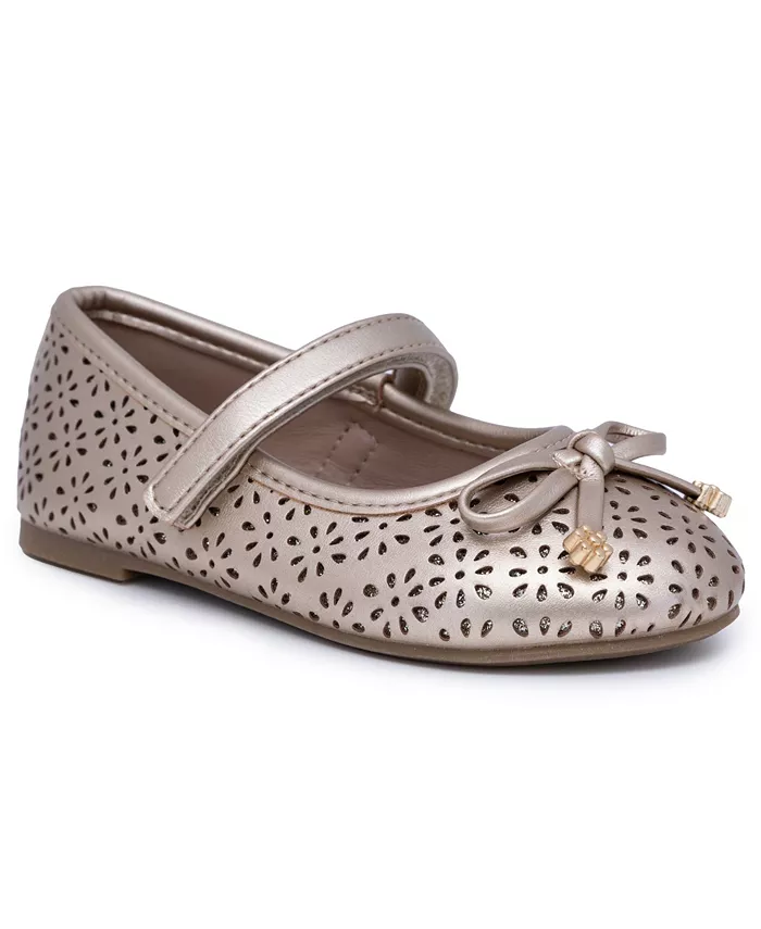 Балетки Mary Jane с петлевой застежкой Lil Drea для девочек Sugar, коричневый/бежевый 
Балетки Mary Jane с петлевой застежкой Lil Drea для девочек Sugar, коричневый/бежевый