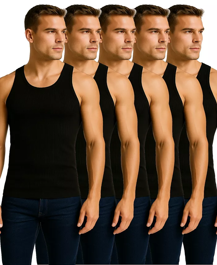 Мужская майка-топ из 5 пар толстой рубчатой ткани Galaxy By Harvic, черный
Мужская майка-топ из 5 пар толстой рубчатой ткани Galaxy By Harvic, черный