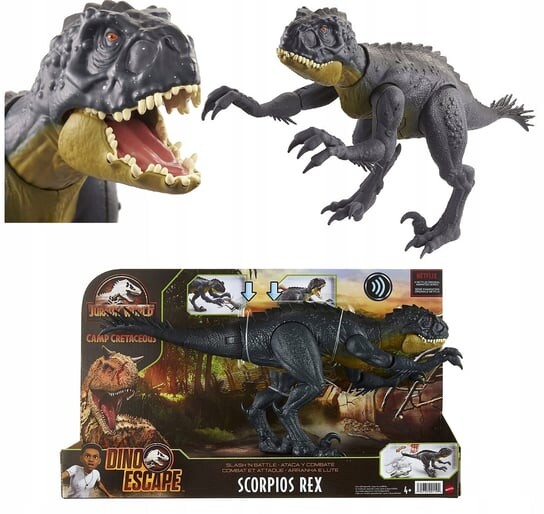 Jurassic World: Camp Cretaceous Dino Escape Фигурка Slash 'n Battle Скорпион Рекс Mattel
Jurassic World: Camp Cretaceous Dino Escape Фигурка Slash 'n Battle Скорпион Рекс Mattel