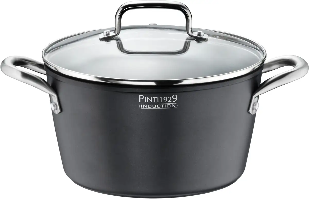 Кастрюля PINTINOX "Pinti ST1", алюминий, нержавеющая сталь, 3-х слойное антипригарное покрытие, индукционная, включая стеклянную крышку 2,4 л + Ø 20 см + высота 9 см, черный
Кастрюля PINTINOX "Pinti ST1", алюминий, нержавеющая сталь, 3-х слойное антипригарное покрытие, индукционная, включая стеклянную крышку 2,4 л + Ø 20 см + высота 9 см, черный