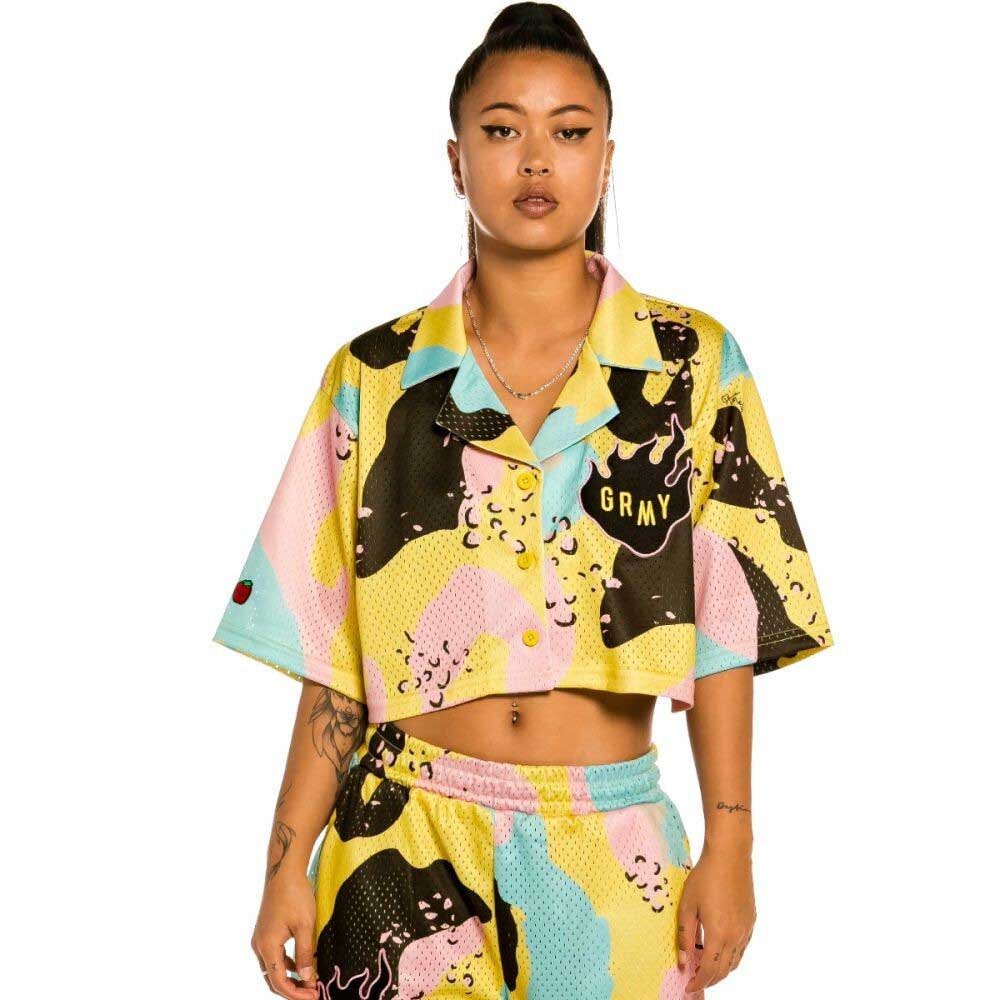 Рубашка с коротким рукавом Grimey Trespass All Over Print, желтый 
Рубашка с коротким рукавом Grimey Trespass All Over Print, желтый