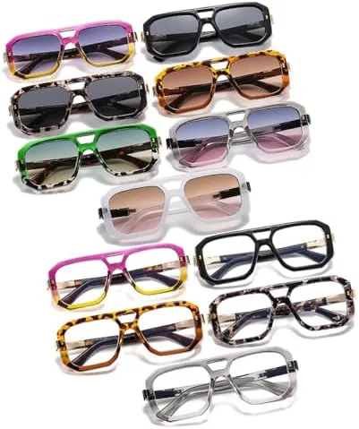 Солнцезащитные очки с двойной перемычкой для женщин, ретро квадратные, прозрачные, градиентные, UV400, солнцезащитные очки для мужчин с заклепками MTZJH, Black Grey
Солнцезащитные очки с двойной перемычкой для женщин, ретро квадратные, прозрачные, градиентные, UV400, солнцезащитные очки для мужчин с заклепками MTZJH, Black Grey