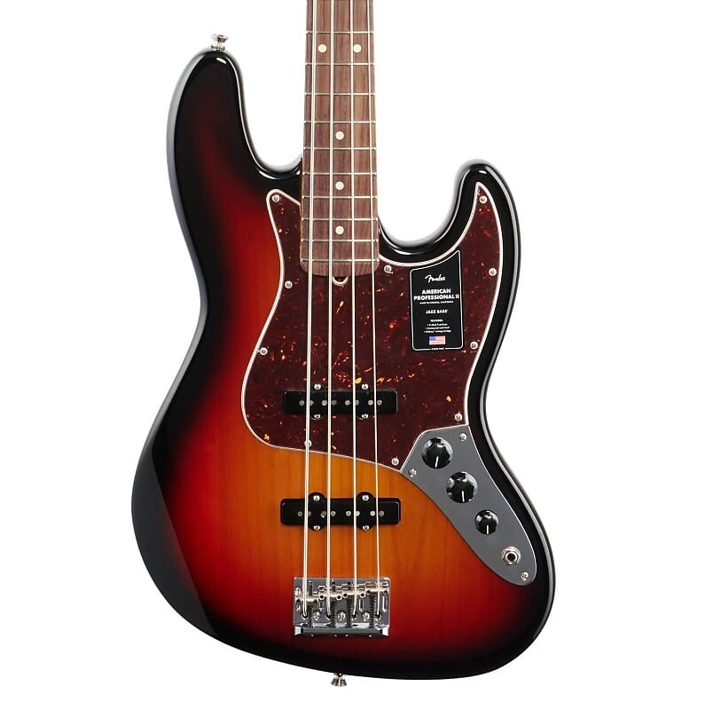 Fender American Pro II Jazz Bass, накладка на гриф из палисандра (с футляром), 3 цвета Sunburst
Fender American Pro II Jazz Bass, накладка на гриф из палисандра (с футляром), 3 цвета Sunburst