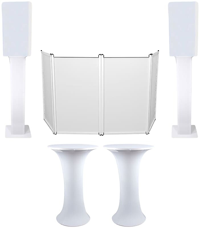 2) Столы Highboy для клубной сцены+Белые 12-дюймовые панели для динамиков+Фасад диджея+2) Тотемные стойки American DJ (2) Decor Cocktail Table+RFAAW+RTP+RSC
2) Столы Highboy для клубной сцены+Белые 12-дюймовые панели для динамиков+Фасад диджея+2) Тотемные стойки American DJ (2) Decor Cocktail Table+RFAAW+RTP+RSC