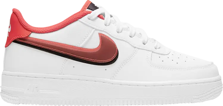 Кроссовки Nike Air Force 1 LV8 GS 'Double Swoosh - Bright Crimson', белый 
Кроссовки Nike Air Force 1 LV8 GS 'Double Swoosh - Bright Crimson', белый