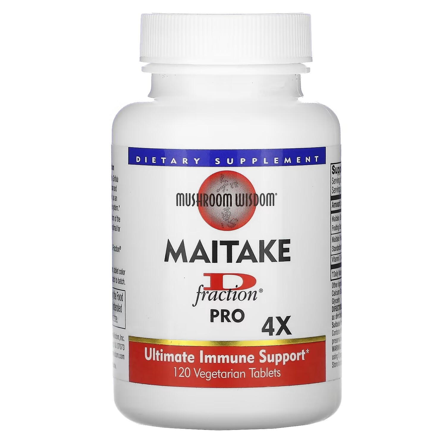 Mushroom Wisdom Maitake D-Fraction Pro 4X, 120 вегетарианских таблеток
Mushroom Wisdom Maitake D-Fraction Pro 4X, 120 вегетарианских таблеток