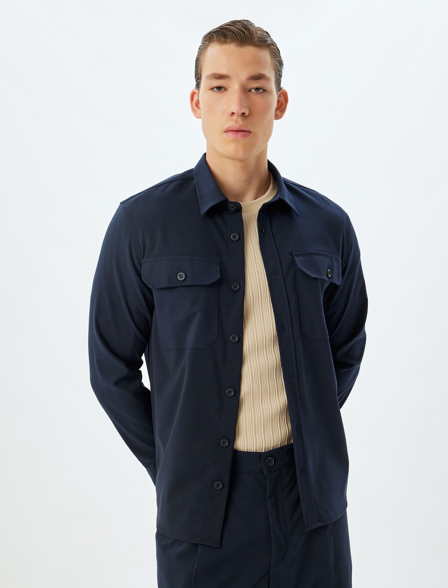 Рубашка обычного кроя на пуговицах Koton, темно-синий
Рубашка обычного кроя на пуговицах Koton, темно-синий