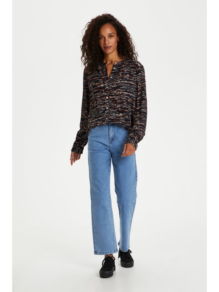 Рубашка с длинными рукавами - KAdaria, стандартный крой, черный, с неровными линиями Kaffe
Рубашка с длинными рукавами - KAdaria, стандартный крой, черный, с неровными линиями Kaffe