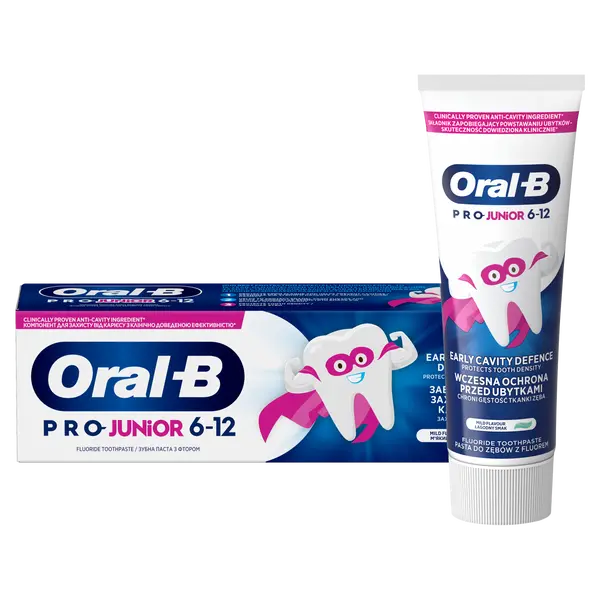 Зубная паста для детей 6-12 лет, 75 мл. Oral-B Pro junior
Зубная паста для детей 6-12 лет, 75 мл. Oral-B Pro junior