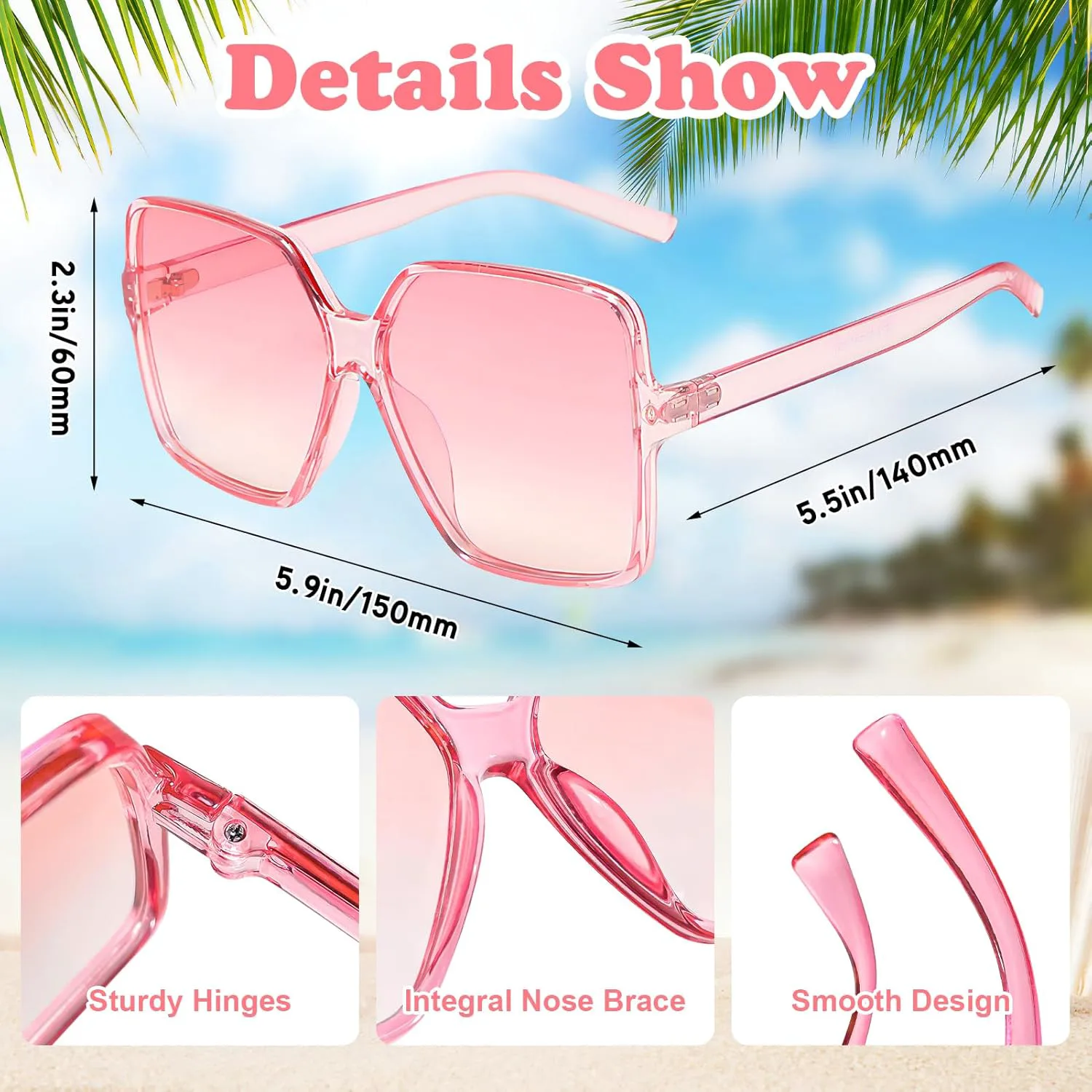 Pibupibu, набор из 12 солнцезащитных очков разных стилей для вечеринок, классические ретро-очки в стиле Y2K, необычные очки, аксессуары для костюмов, Pink
Pibupibu, набор из 12 солнцезащитных очков разных стилей для вечеринок, классические ретро-очки в стиле Y2K, необычные очки, аксессуары для костюмов, Pink