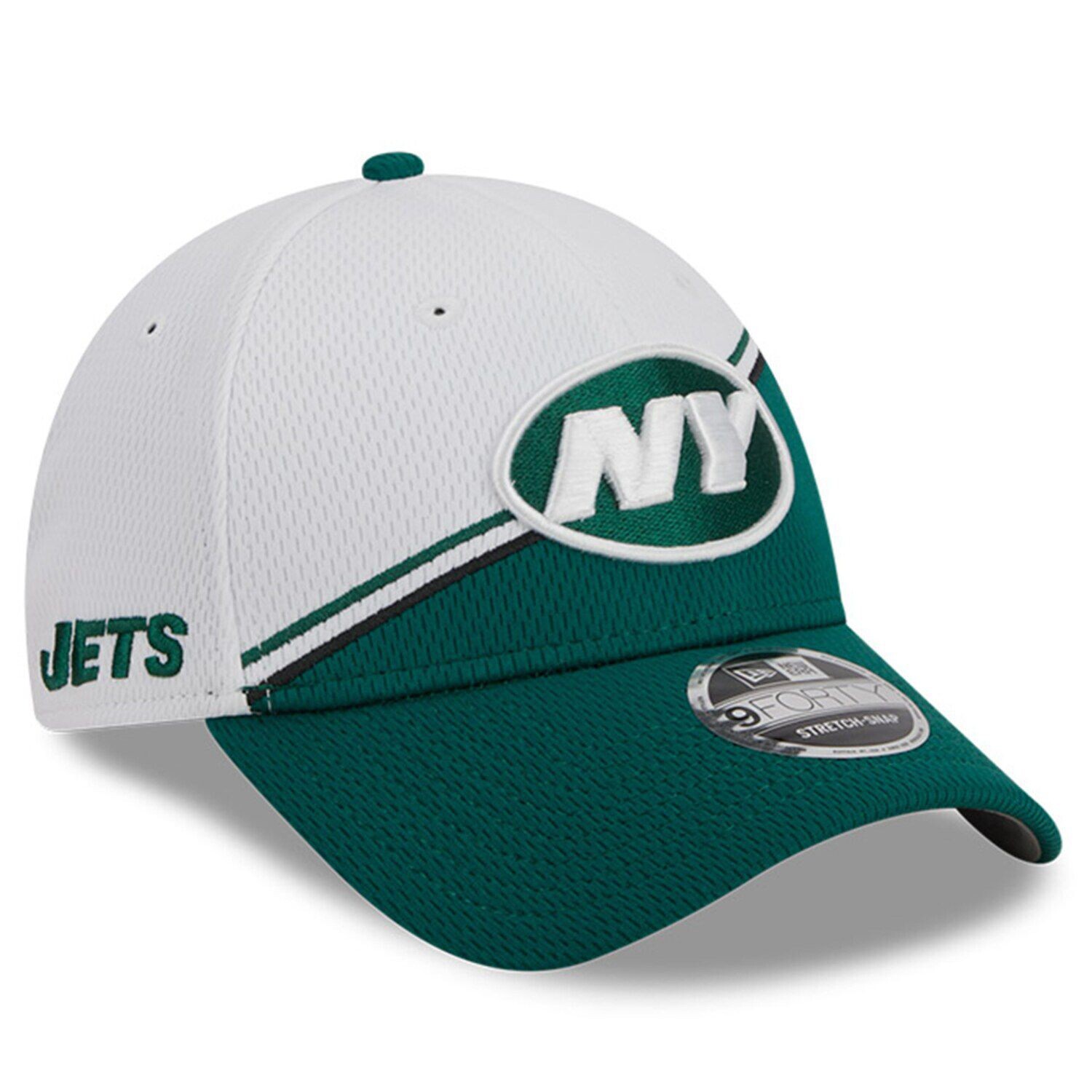 Мужская регулируемая кепка New Era бело-зеленая New York Jets 2023 Sideline 9FORTY
Мужская регулируемая кепка New Era бело-зеленая New York Jets 2023 Sideline 9FORTY