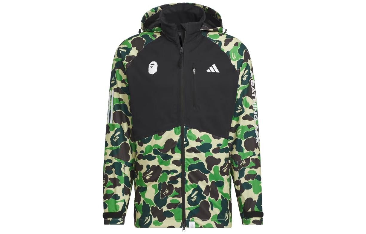 Мужская черная куртка Bape Black X Bape Co-brand Adidas, черный 
Мужская черная куртка Bape Black X Bape Co-brand Adidas, черный