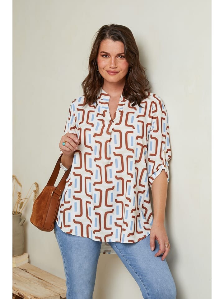 Блуза Curvy Lady, цвет weiß/braun/hellblau
Блуза Curvy Lady, цвет weiß/braun/hellblau