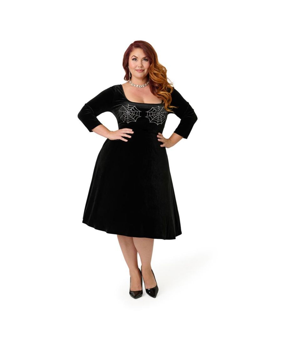 Платье-трапеция большого размера с квадратным вырезом и складками Unique Vintage, Black
Платье-трапеция большого размера с квадратным вырезом и складками Unique Vintage, Black