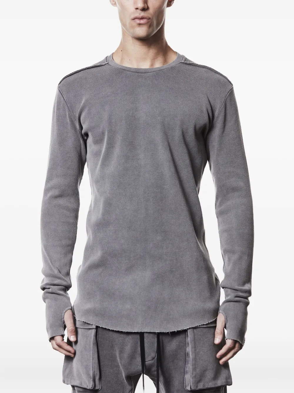 Лонгслив в рубчик с бахромой Thom Krom, серый
Лонгслив в рубчик с бахромой Thom Krom, серый