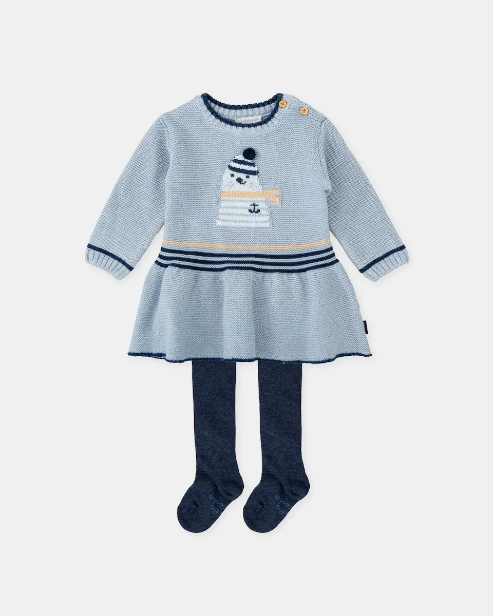 Детский комплект: платье цвета морской волны и колготки Tutto Piccolo, светло-голубой
Детский комплект: платье цвета морской волны и колготки Tutto Piccolo, светло-голубой