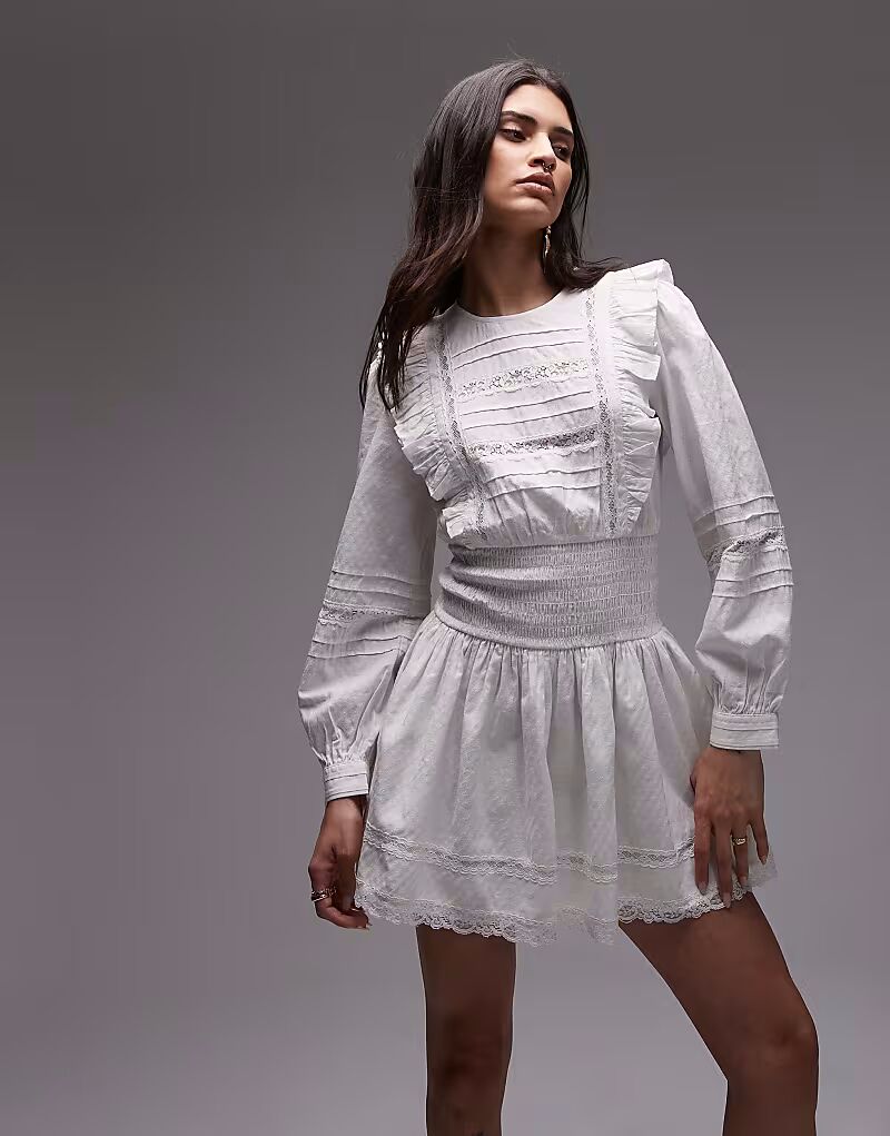 Платье-мини Topshop Prarie белого цвета
Платье-мини Topshop Prarie белого цвета