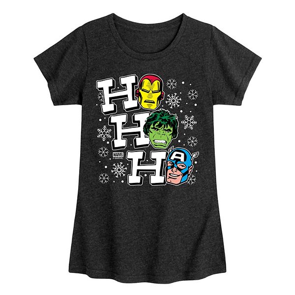 Футболка с новогодним принтом Girls ho ho ho Marvel, Heather Black
Футболка с новогодним принтом Girls ho ho ho Marvel, Heather Black