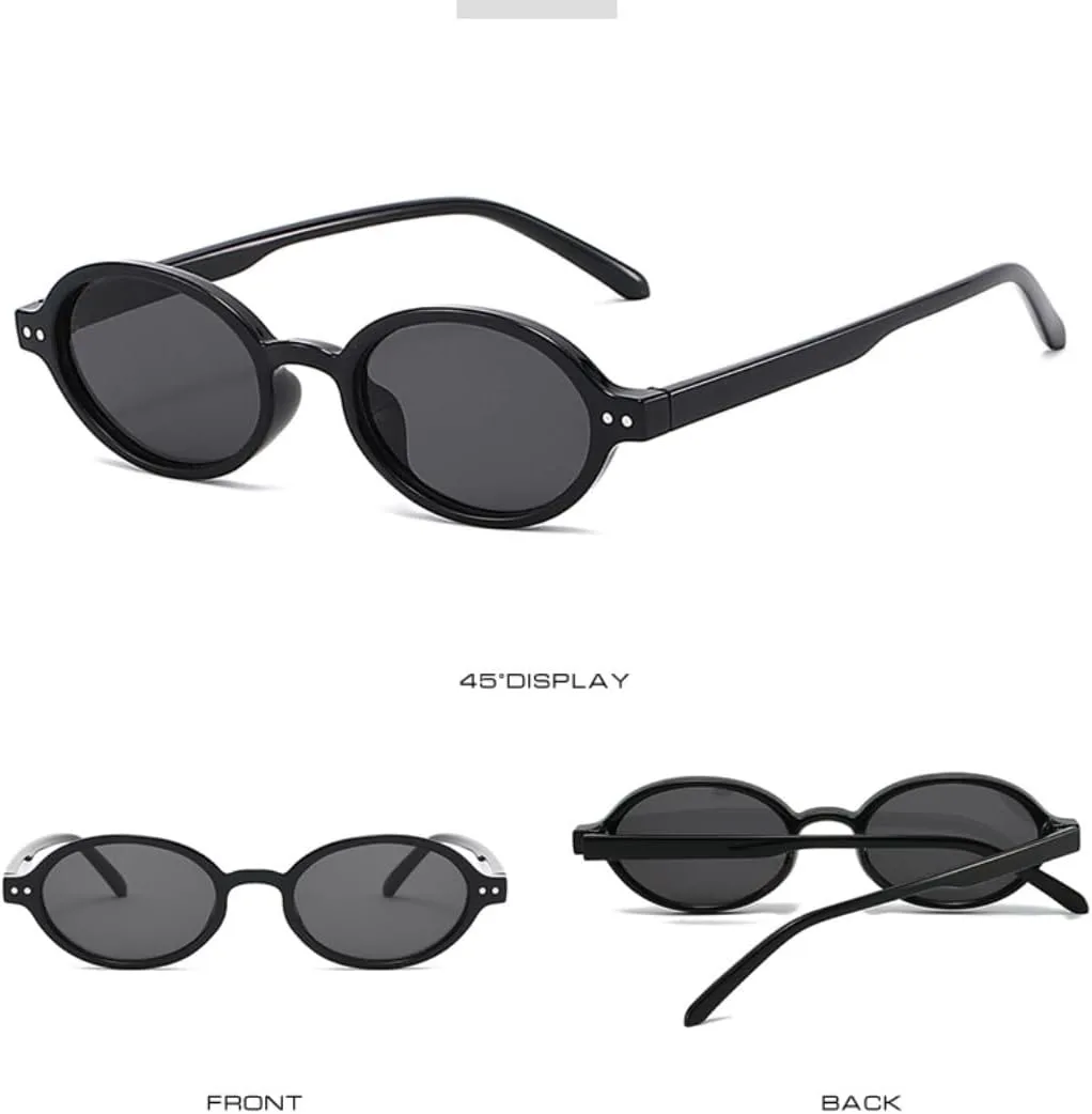 Ретро маленькие овальные солнцезащитные очки для женщин, модные заклепки, зеленый леопардовый принт, мужские панк-очки, солнцезащитные очки UV400 UUPTTPL, Black Black
Ретро маленькие овальные солнцезащитные очки для женщин, модные заклепки, зеленый леопардовый принт, мужские панк-очки, солнцезащитные очки UV400 UUPTTPL, Black Black