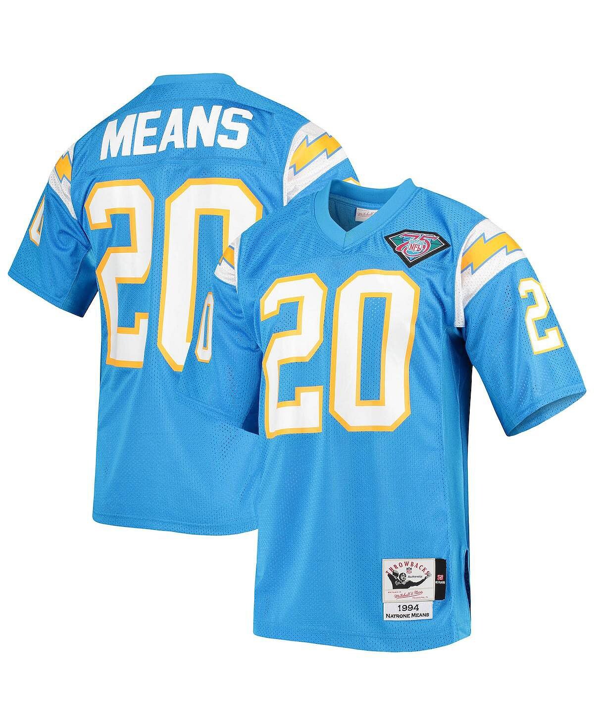 Мужская футболка natrone means powder blue los angeles chargers, аутентичная футболка для пенсионеров Mitchell & Ness, синий
Мужская футболка natrone means powder blue los angeles chargers, аутентичная футболка для пенсионеров Mitchell & Ness, синий