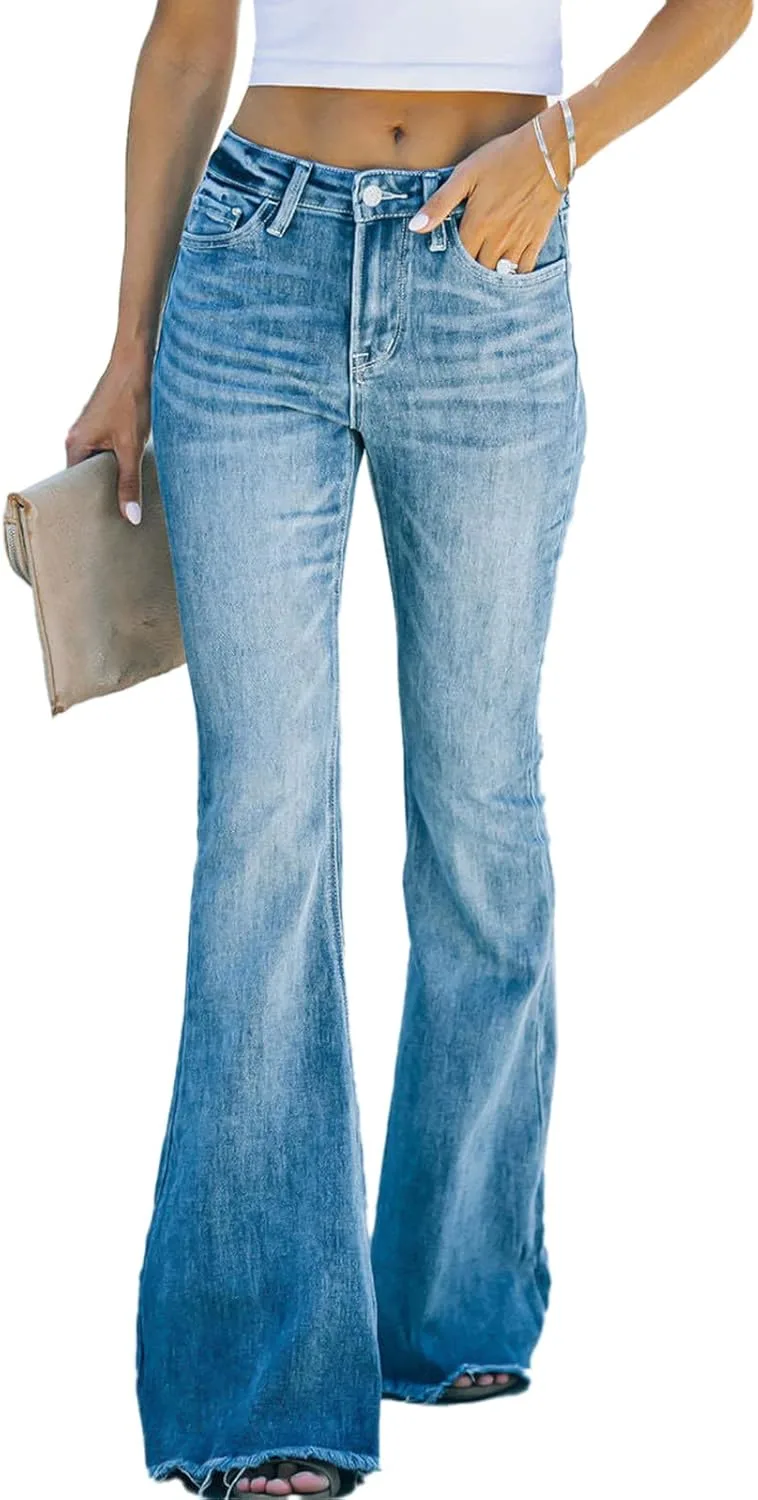 Женские расклешенные джинсы с потертостями Mid Rise ATOFY
Женские расклешенные джинсы с потертостями Mid Rise ATOFY