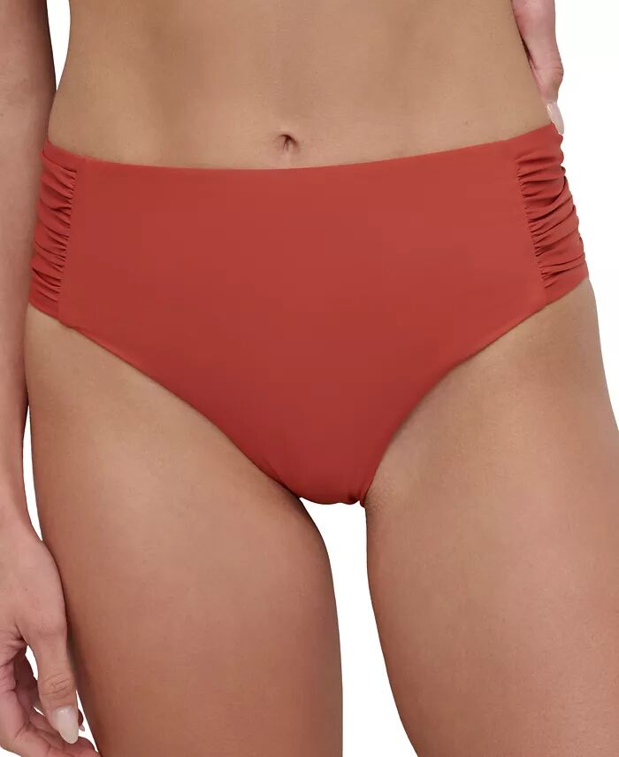 Женские плавки бикини с высокой талией и сборками по бокам DKNY, оранжевый
Женские плавки бикини с высокой талией и сборками по бокам DKNY, оранжевый