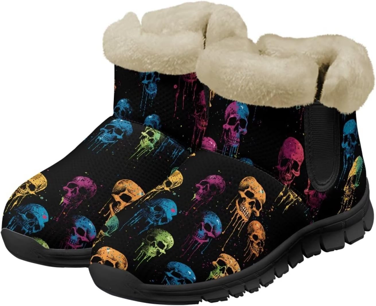 Зимние сапоги Noprintge для женщин и мужчин, мягкие с уютной плюшевой подкладкой, нескользящие теплые ботинки, Colorful Skull
Зимние сапоги Noprintge для женщин и мужчин, мягкие с уютной плюшевой подкладкой, нескользящие теплые ботинки, Colorful Skull