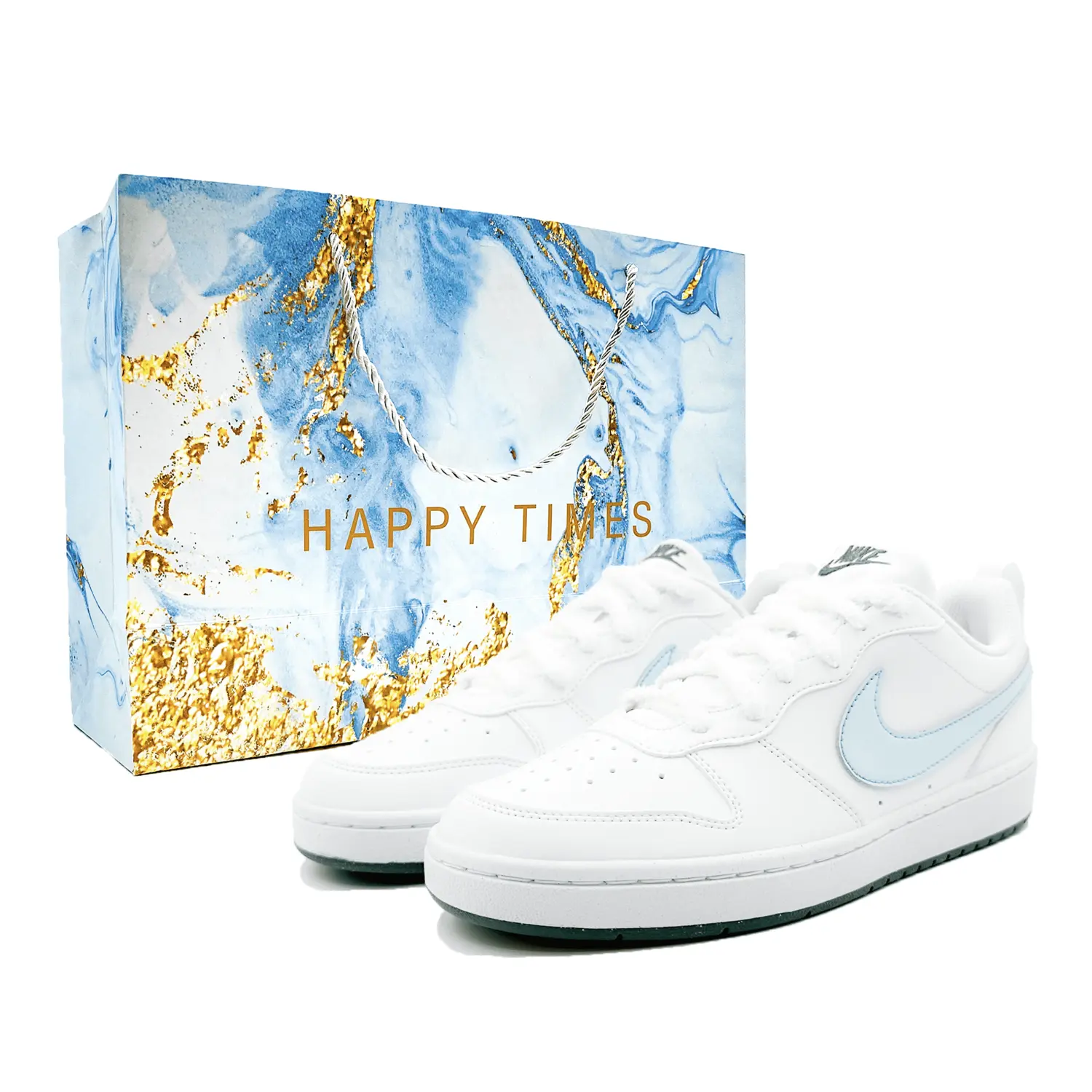 Детские кроссовки для скейтбординга Court Borough с противоскользящей подошвой, устойчивые к истиранию и ударам Nike, синий/белый 
Детские кроссовки для скейтбординга Court Borough с противоскользящей подошвой, устойчивые к истиранию и ударам Nike, синий/белый