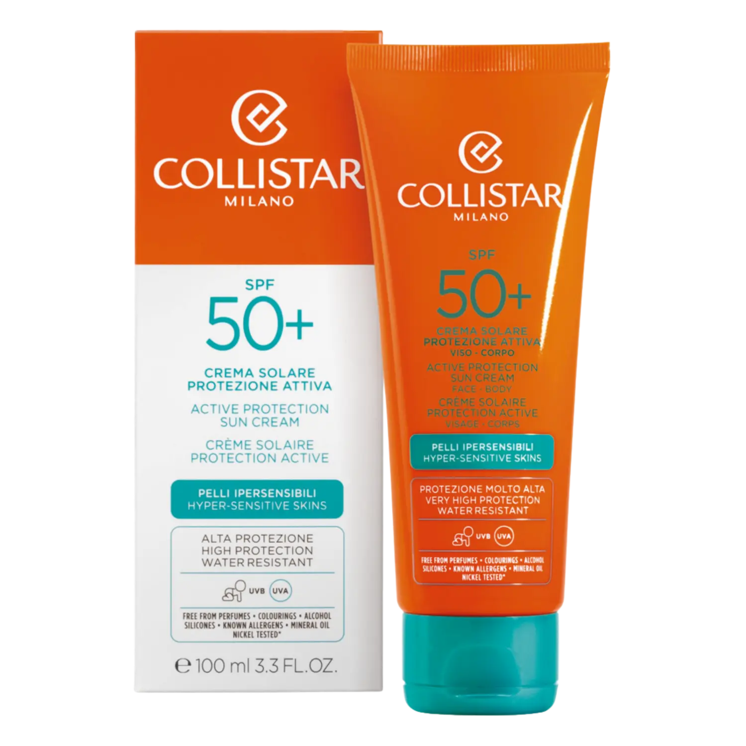 Collistar Active Protection Защитный крем для лица и тела SPF50+, 100 мл 
Collistar Active Protection Защитный крем для лица и тела SPF50+, 100 мл