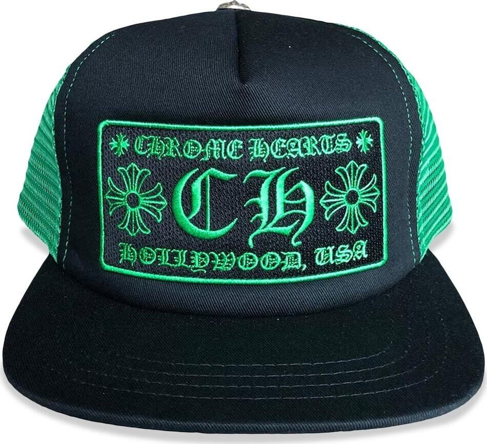 Кепка Chrome Hearts Hollywood Trucker, черный/зеленый
Кепка Chrome Hearts Hollywood Trucker, черный/зеленый