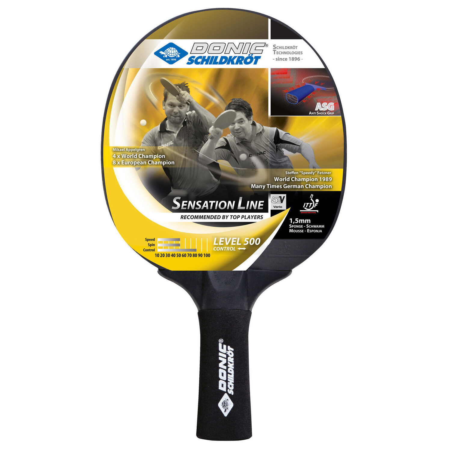 Ракетка для настольного тенниса Donic Schildkröt Sensation 500, красочный
Ракетка для настольного тенниса Donic Schildkröt Sensation 500, красочный