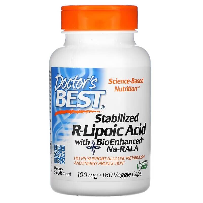R-липоевая кислота Doctor's Best с BioEnhanced Na-RALA 100 мг, 180 капсул
R-липоевая кислота Doctor's Best с BioEnhanced Na-RALA 100 мг, 180 капсул