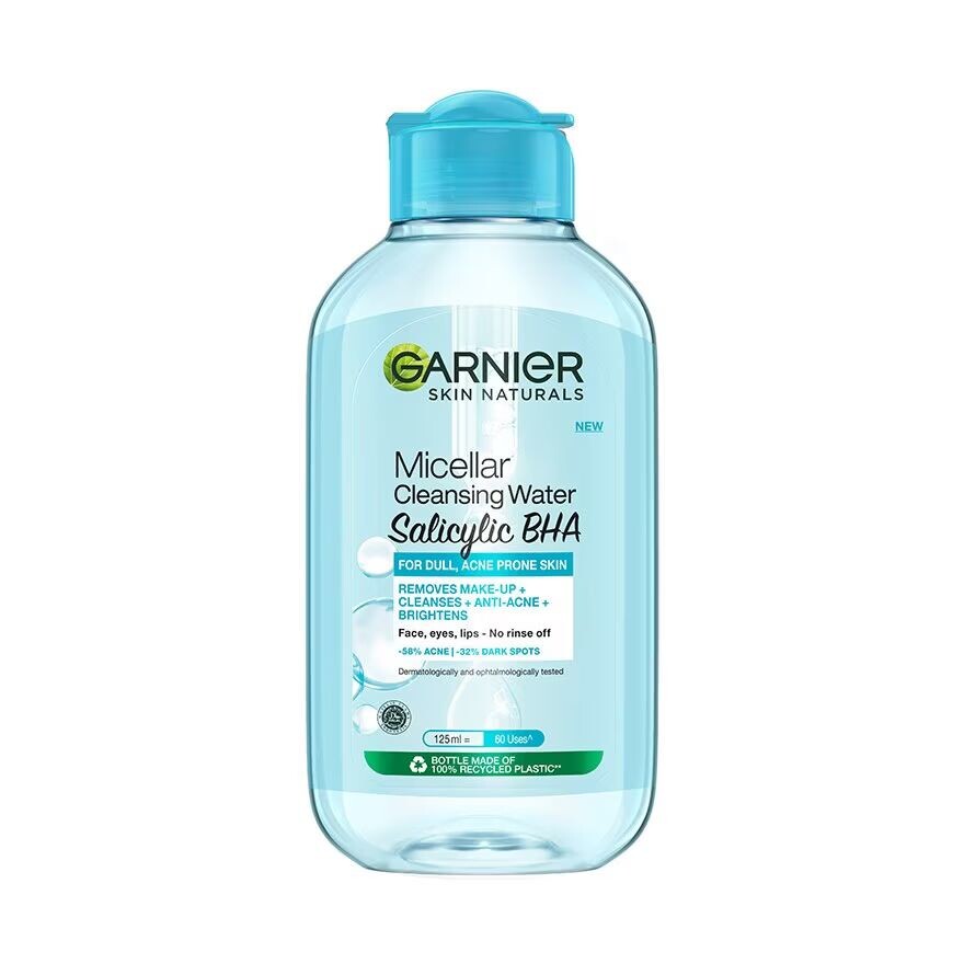 Garnier Skin Naturals Мицеллярная очищающая вода с салициловой кислотой BHA 125 мл. ล้างเครื่องสำอาง, Blue
Garnier Skin Naturals Мицеллярная очищающая вода с салициловой кислотой BHA 125 мл. ล้างเครื่องสำอาง, Blue