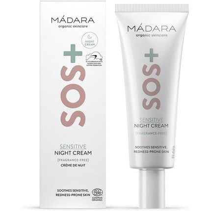 MÁDARA Organic Skincare SOS+ Sensitive Night Cream 70 мл — успокаивающее увлажнение для чувствительной кожи, склонной к покраснениям 
MÁDARA Organic Skincare SOS+ Sensitive Night Cream 70 мл — успокаивающее увлажнение для чувствительной кожи, склонной к покраснениям