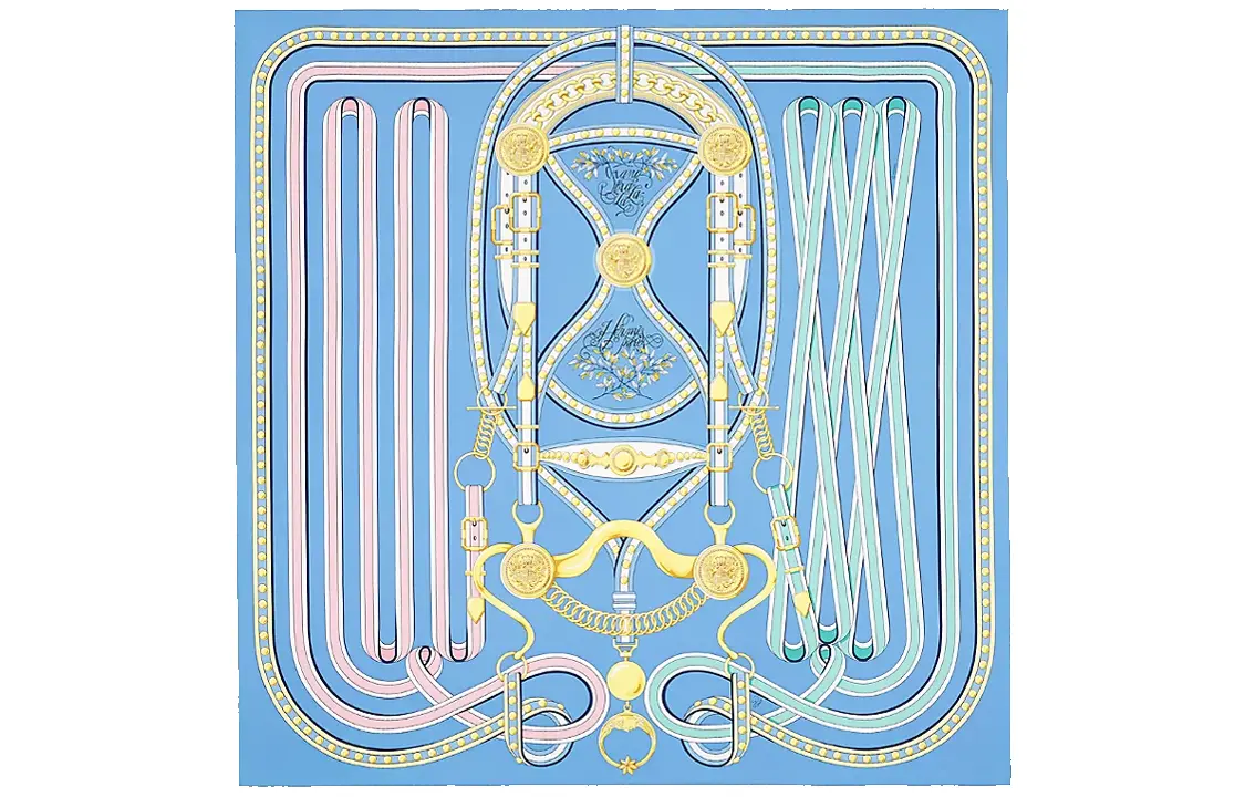 Шёлковый платок женский синий HERMES
Шёлковый платок женский синий HERMES