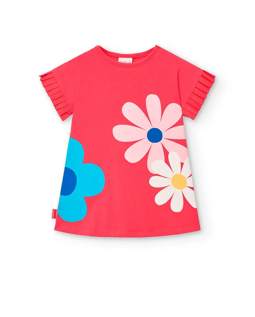 Детское платье с коротким рукавом и плиссированными деталями Boboli, фуксия
Детское платье с коротким рукавом и плиссированными деталями Boboli, фуксия