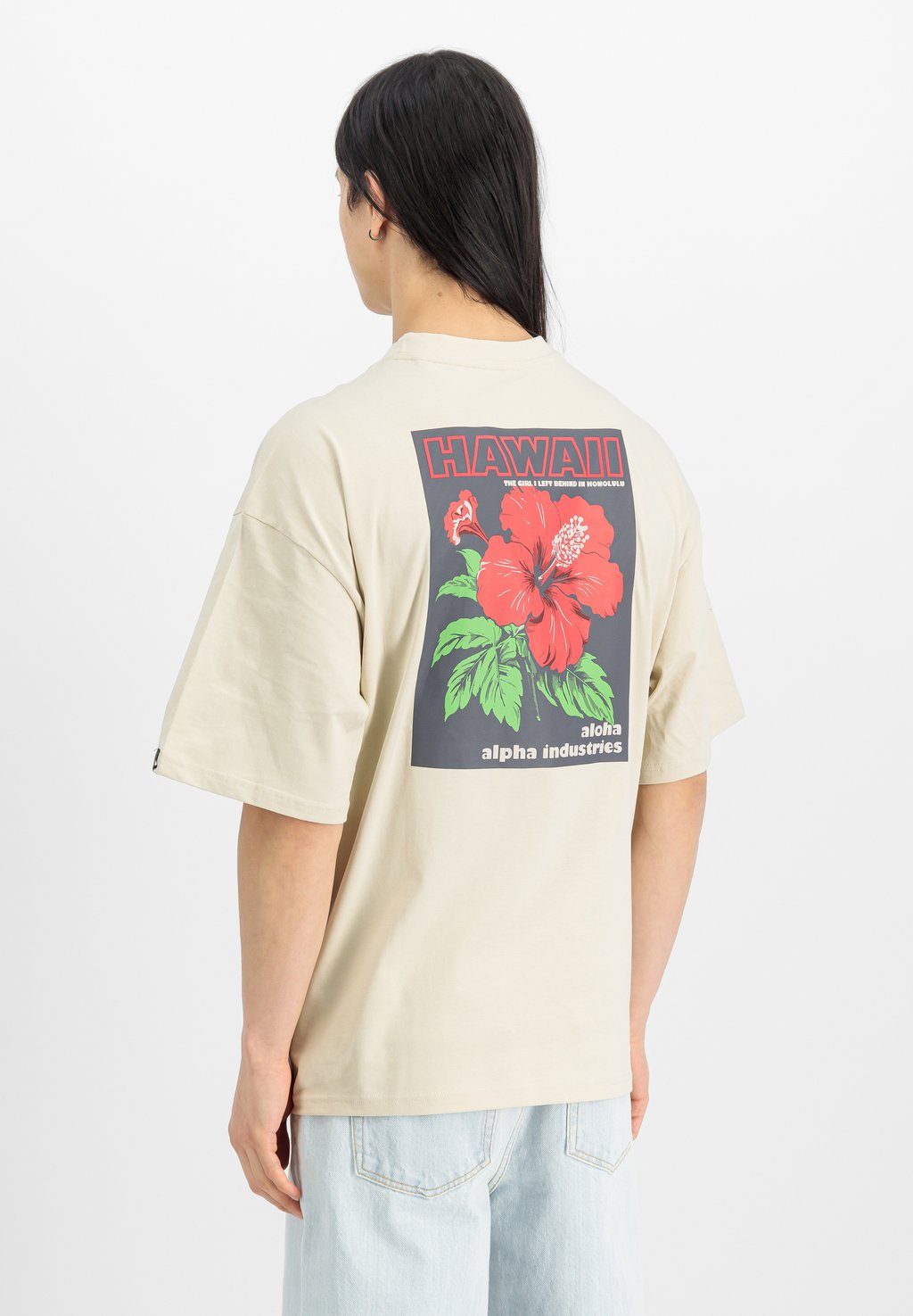 Футболка с принтом ALOHA FLOWER Alpha Industries, кремовый 
Футболка с принтом ALOHA FLOWER Alpha Industries, кремовый