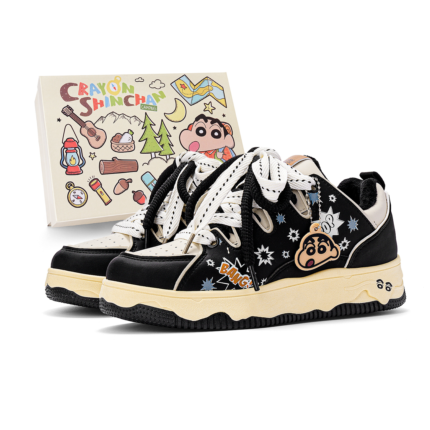 Crayon Shinchan Легкие дышащие низкие скейтерские кроссовки с эффектом увеличения роста унисекс — универсальный черный цвет (с флисовой подкладкой) — подарочный набор премиум-класса 
Crayon Shinchan Легкие дышащие низкие скейтерские кроссовки с эффектом увеличения роста унисекс — универсальный черный цвет (с флисовой подкладкой) — подарочный набор премиум-класса