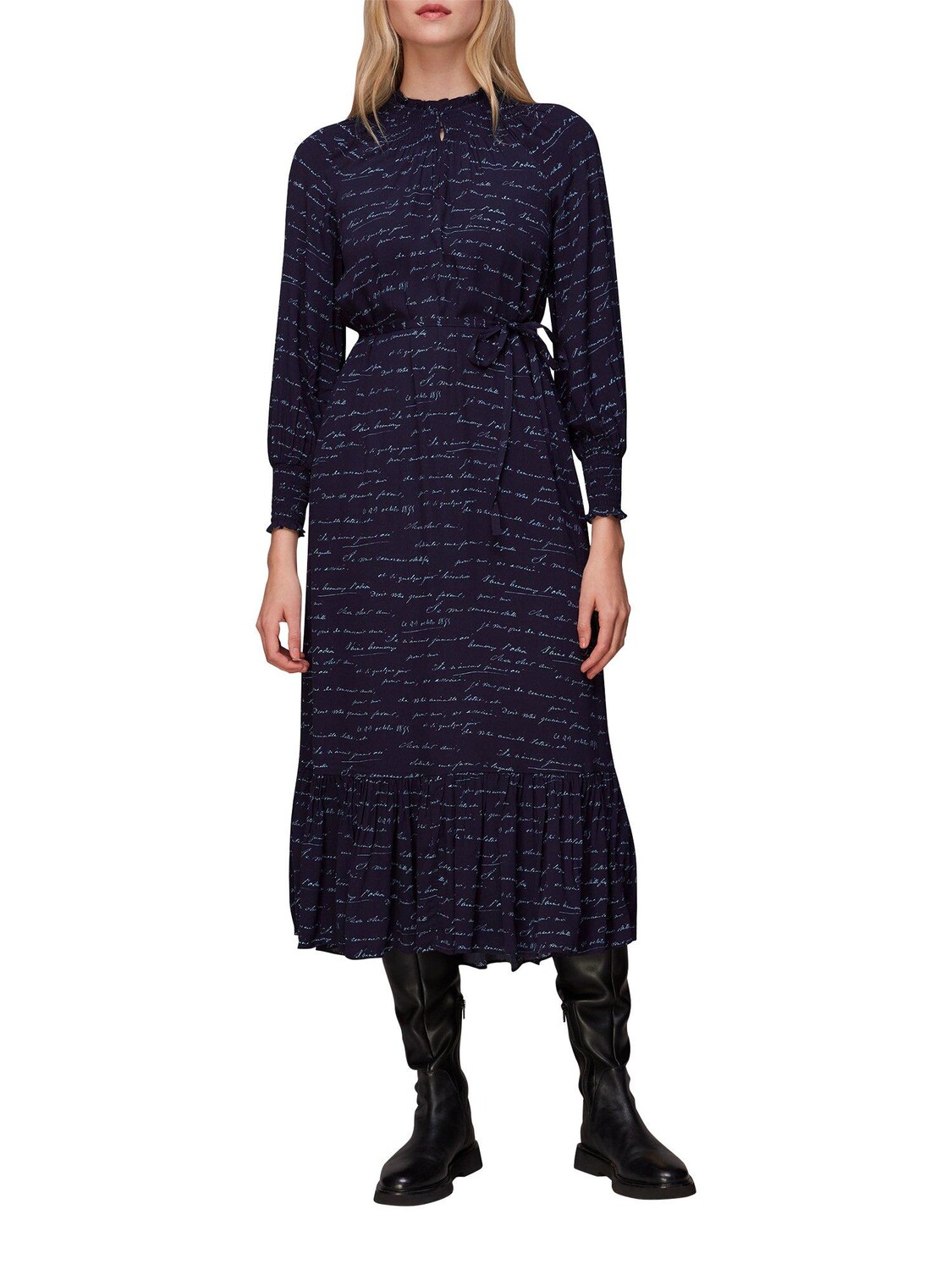 Платье миди с французским почерком Whistles, темно-синий
Платье миди с французским почерком Whistles, темно-синий