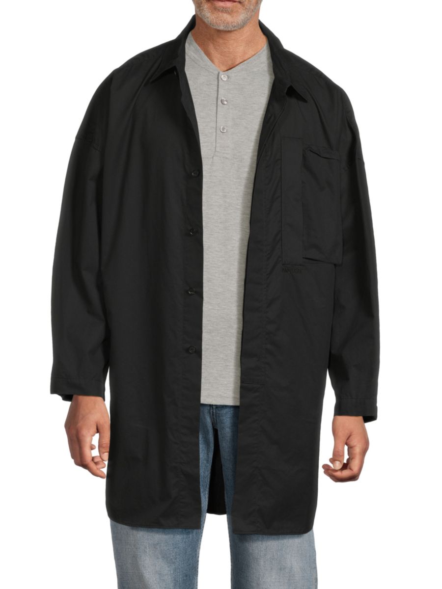 Удлиненная хлопковая куртка-рубашка свободного кроя Ambush, черный
Удлиненная хлопковая куртка-рубашка свободного кроя Ambush, черный